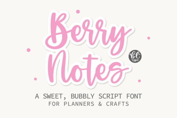 Berrynotes: A Playful Handwritten Script Font for Campaign Graphics