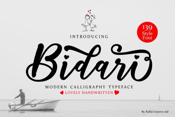 Bidari Script: A Romantic Handwritten Font for Elegant Editorial Design