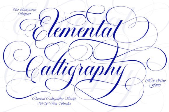 Elemental Calligraphy: A Stylish Script Font for Modern Brand Campaigns