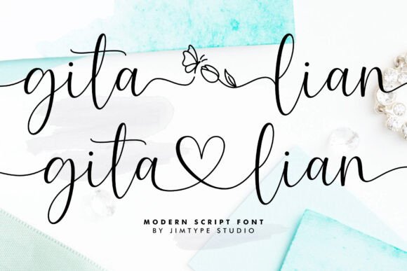 Gita Lian: A Romantic Script Font for Elegant Branding Projects