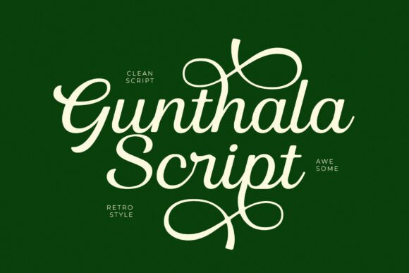 Gunthala Script: A Retro Classic Typeface for Makers