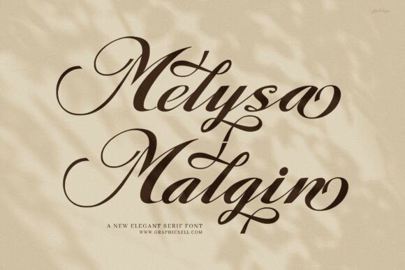 Melysa Malgin Calligraphy Script for Business Branding