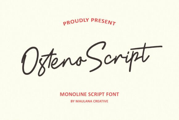 Osteno Script: A Premium Handwritten Typeface for Editors
