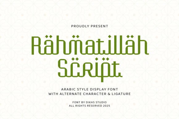 Rahmatillah Script: A Refined Islamic Font for Editorial Design