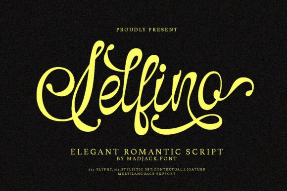 Selfino Script: A Luxurious Font for Makers