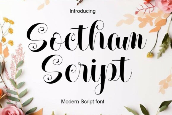 Soetham Script: A Modern Calligraphy Font for Elegant Branding Projects