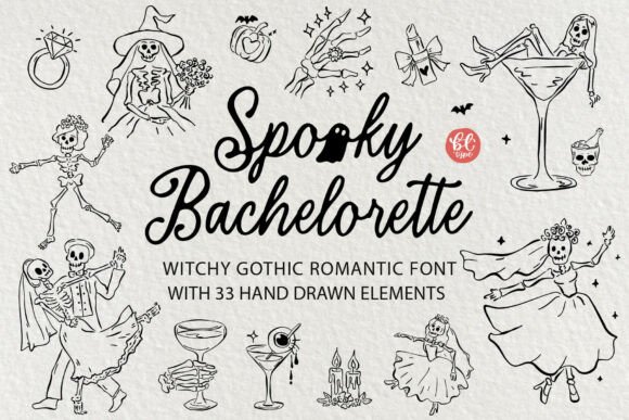 Spooky Bachelorette Font: Gothic Romance for Alternative Bridal Crafts