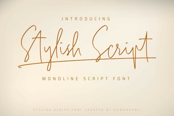Stylish Script: A Monoline Font for Makers