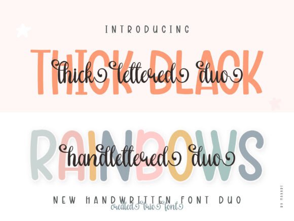 Thick Lettered Duo: A Designer’s Go-To Font for Modern Branding and Elegant Typography