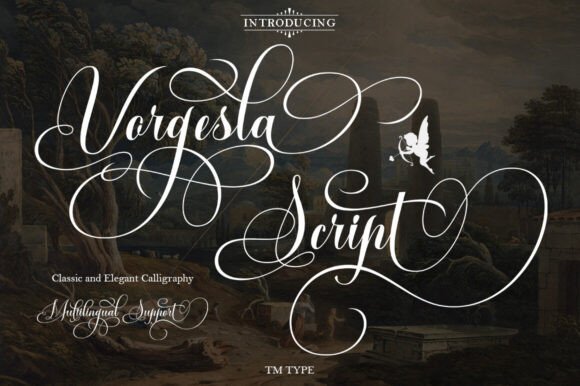 Vorgesla Script: A Handwritten Calligraphy Font for Elegant Craft Designs